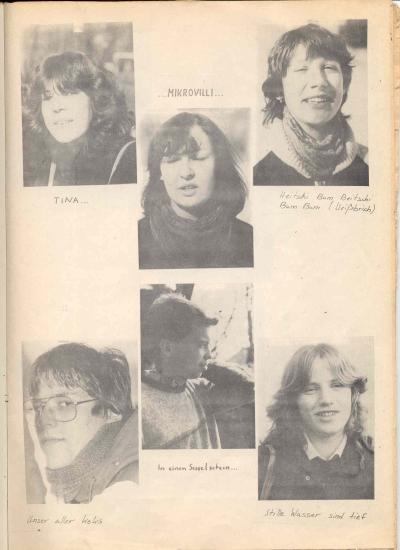 Tina, Ulla, Heike, Keks, Parvus, Marion