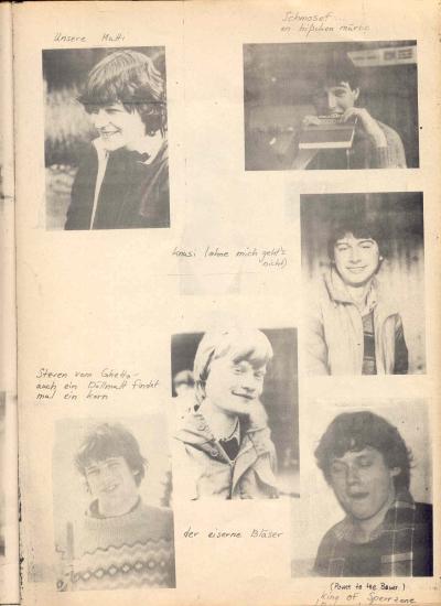 Brigitte, Schmosef, Knusi, Stevie, HEINZ-Bernd, Eckhard