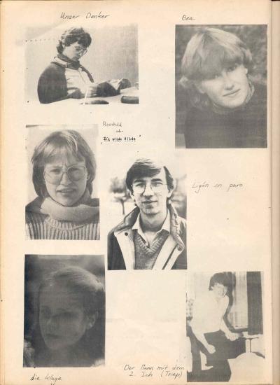 Frank (der 1985 leider nicht weiterfliegen wollte), Beate, Hilde, Manuel, Silvia, Stiensmeier
