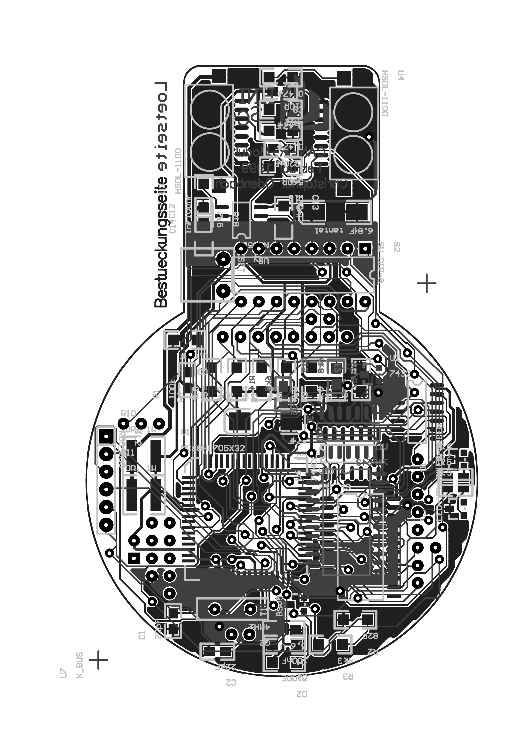 Das Platinenlayout des Khepera-Moduls