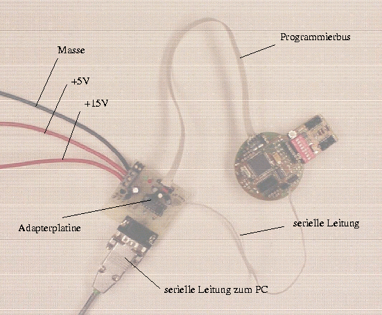 Der Aufbau zum Programmieren des EPROMS
